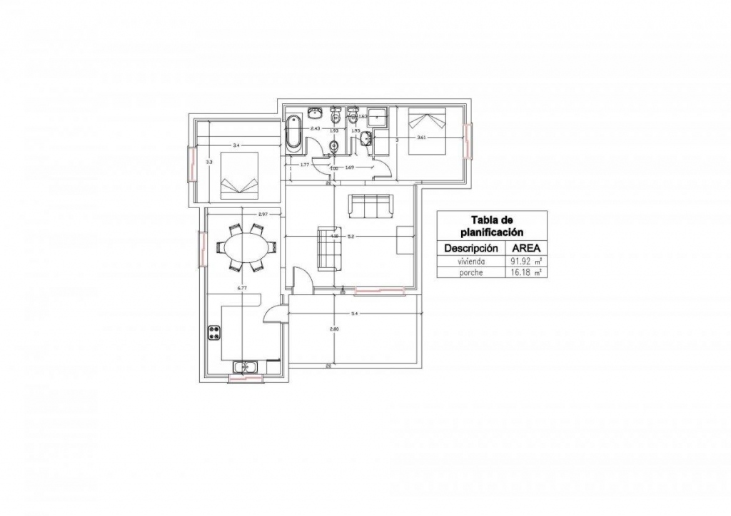 2 bed villa in Pedreguer