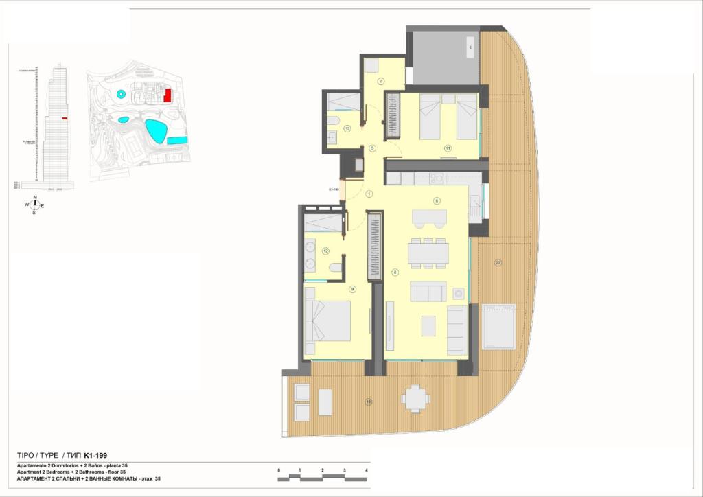 2 bed apartments - flats in Benidorm