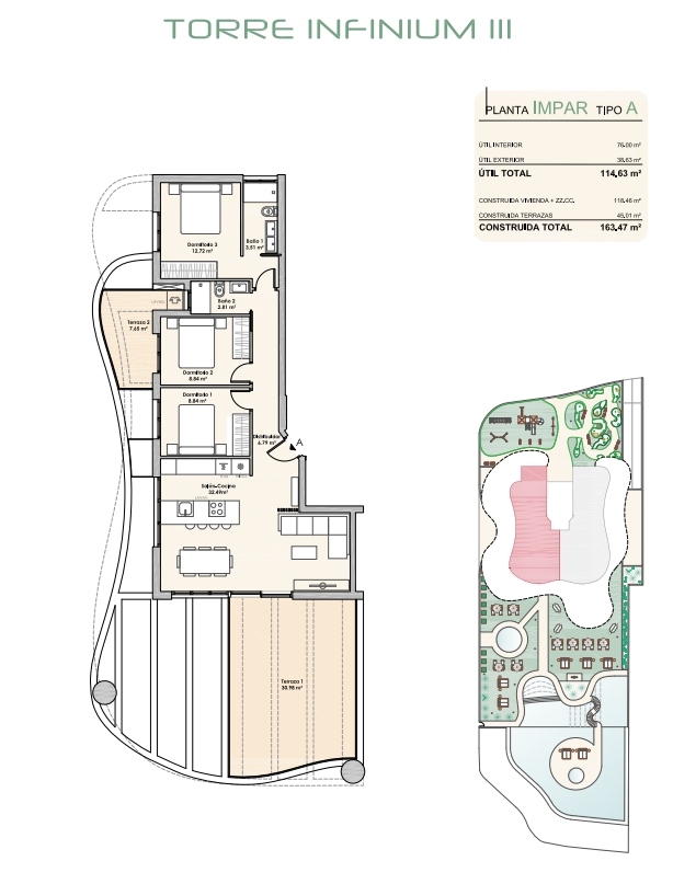 3 bed apartamento in Calpe / Calp