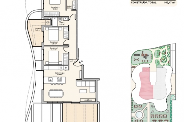 3 bed apartamento in Calpe / Calp