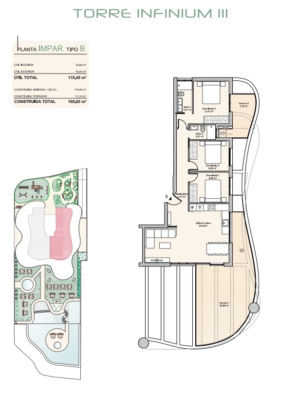 3 bed apartamento in Calpe / Calp