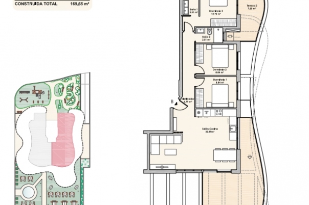 3 bed apartamento in Calpe / Calp