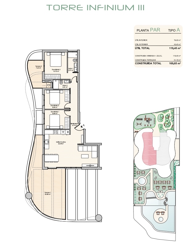 3 bed apartamento in Calpe / Calp