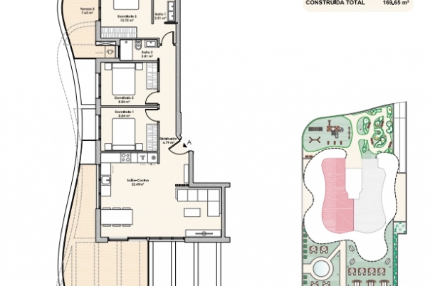 3 bed apartamento in Calpe / Calp
