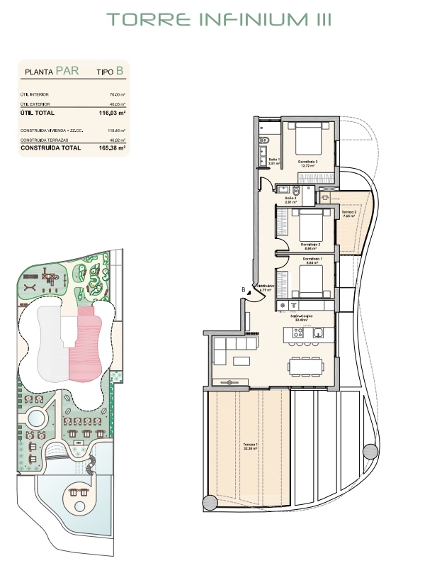 3 bed apartamento in Calpe / Calp