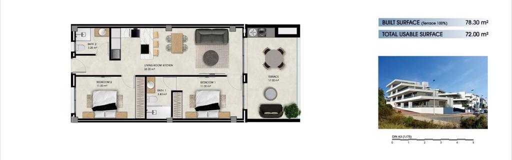 2 bed apartment in La Marina
