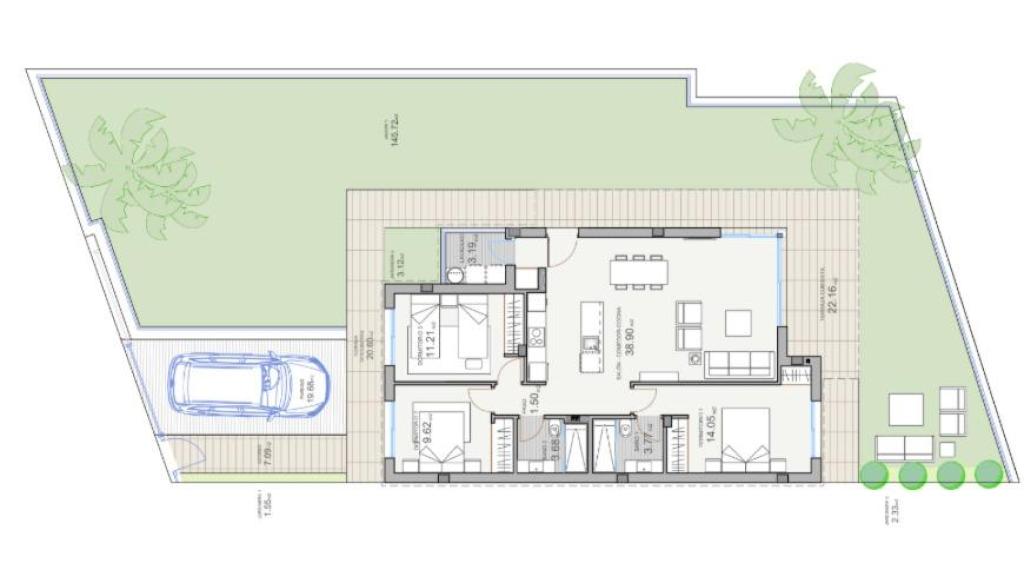 3 bed villa in Polop