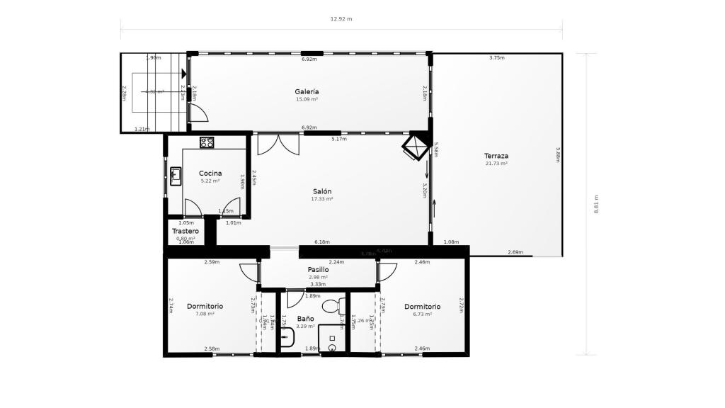 2 bed villa in Calpe