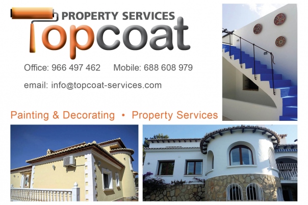 Topcoat Property Services - Villa Painters & Decorators Javea, Moraira, Calpe - Costa Blanca