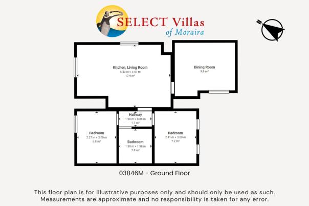 2 bed villa in Moraira