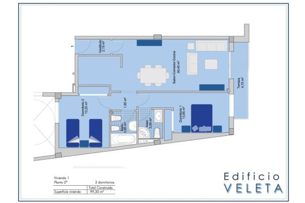 2 bed apartment in San Miguel de Salinas
