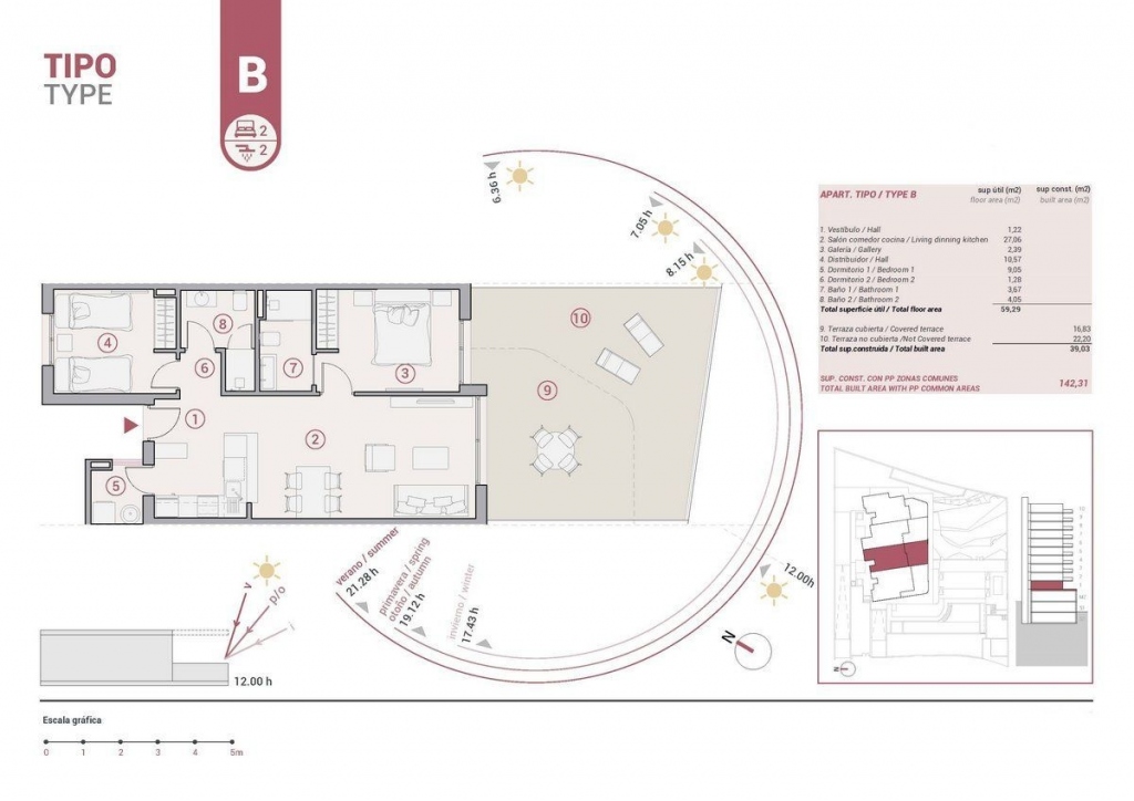 2 bed apartamento in Calpe / Calp
