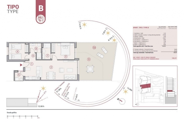 2 bed apartamento in Calpe / Calp