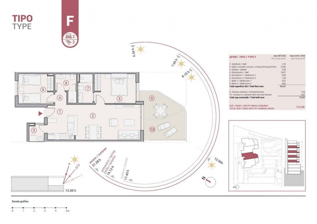 2 bed apartamento in Calpe / Calp