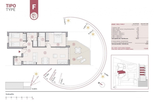 2 bed apartamento in Calpe / Calp