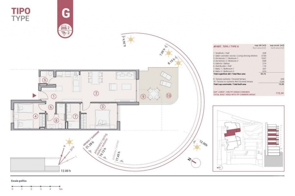 2 bed apartamento in Calpe / Calp