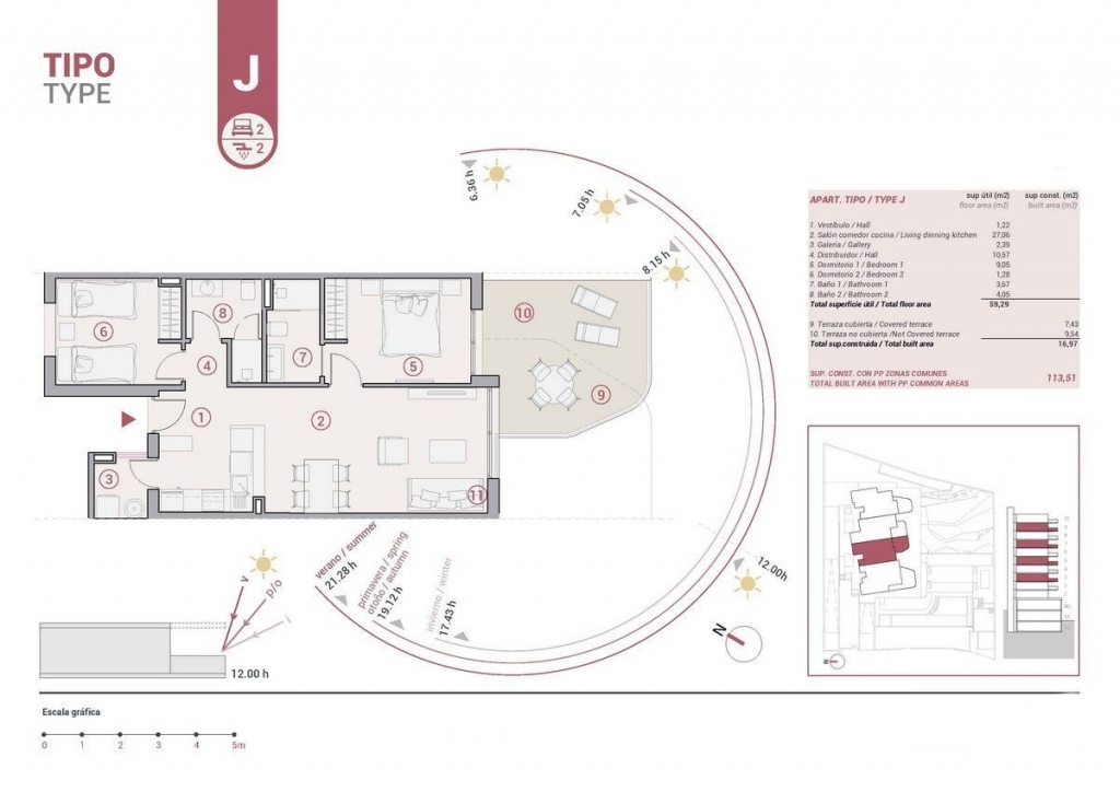2 bed apartamento in Calpe / Calp