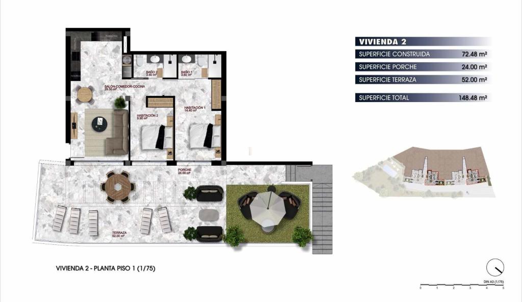 2 bed apartment in Finestrat
