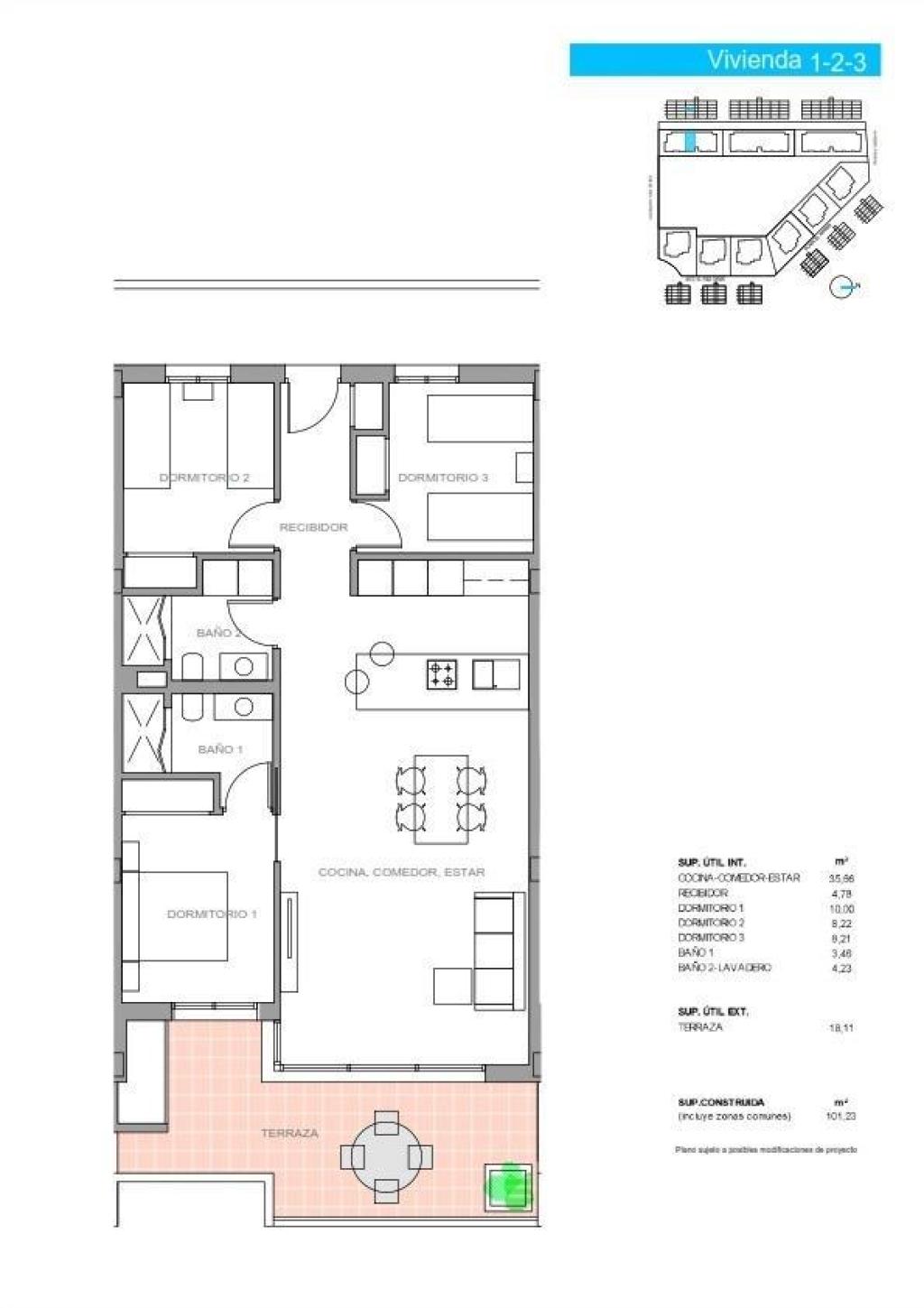 3 bed apartment in Guardamar del Segura
