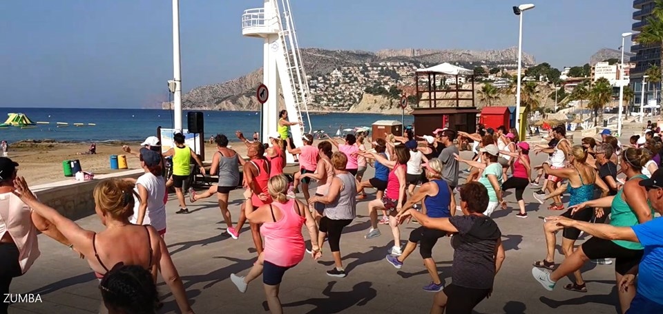 Zumba on the Beach in Calpe in August