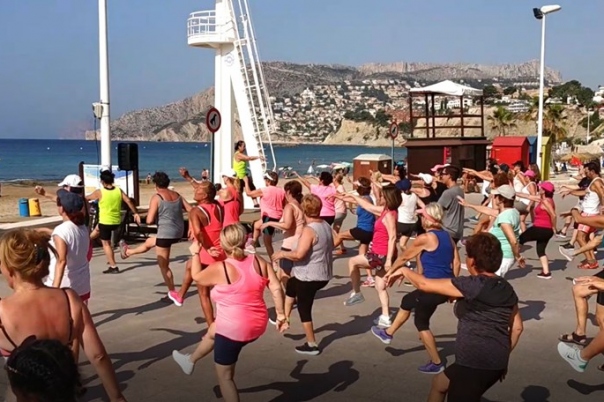 Zumba on the Beach in Calpe in August