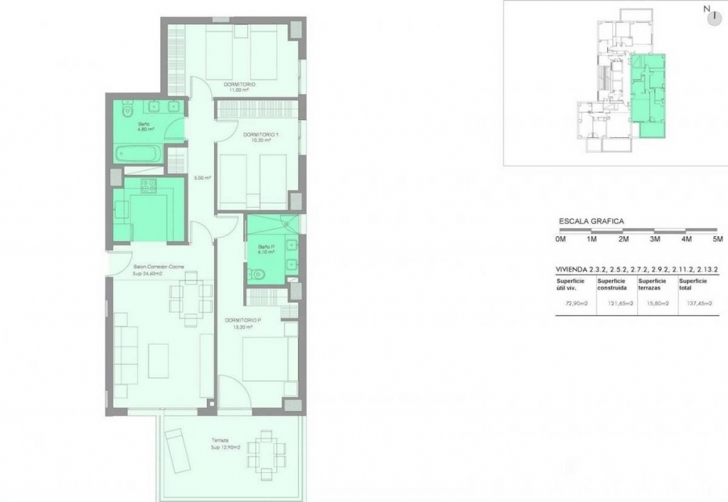 2 bed apartamento in Calpe / Calp