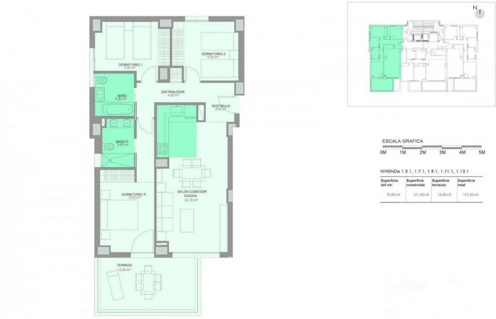 2 bed apartamento in Calpe / Calp