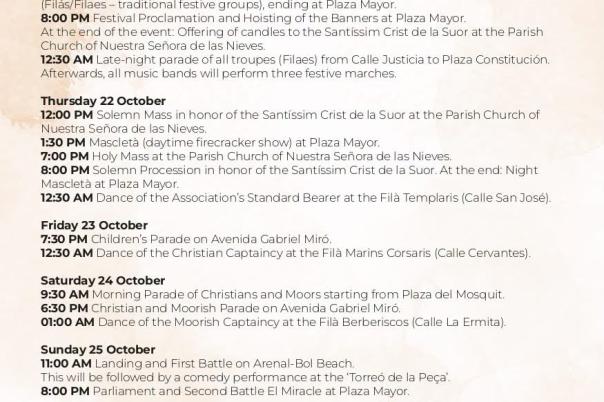 Fiestas in Calpe: Moors & Christians (21st - 26th October 2026)
