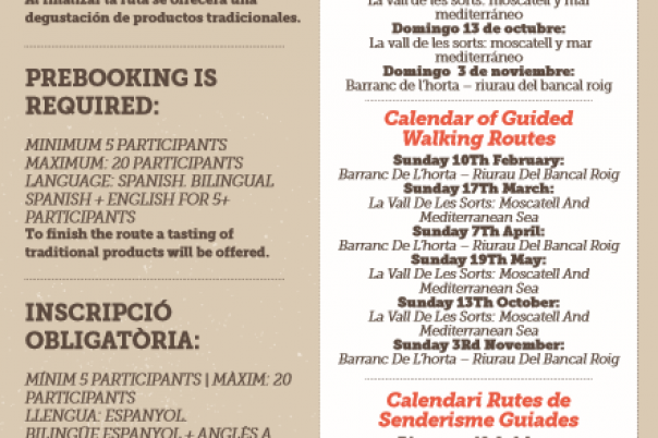 Guided Walks from Moraira Tourist Office