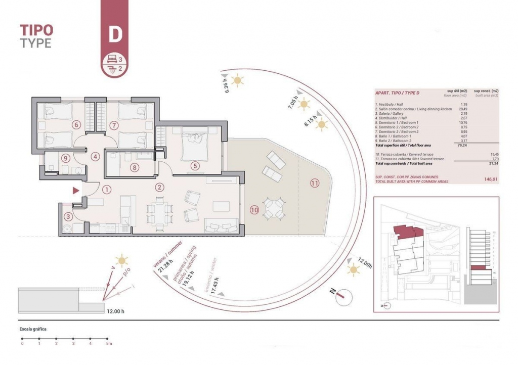 3 bed apartamento in Calpe / Calp