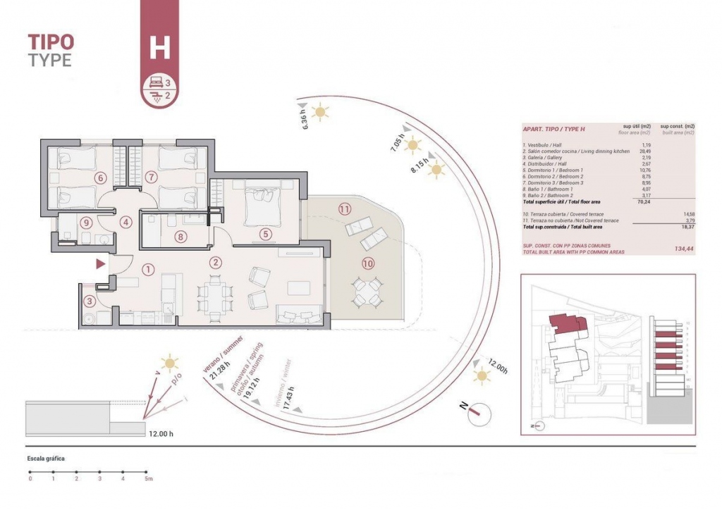 3 bed apartamento in Calpe / Calp