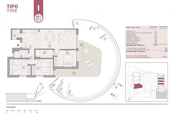 3 bed apartamento in Calpe / Calp