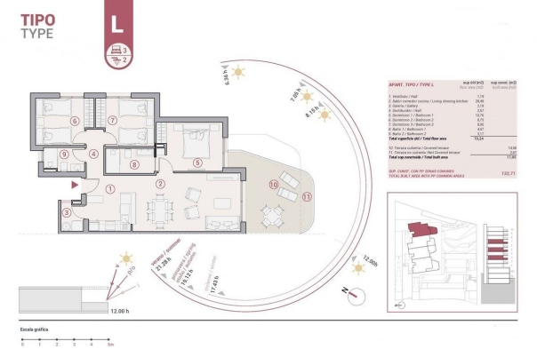 3 bed apartamento in Calpe / Calp