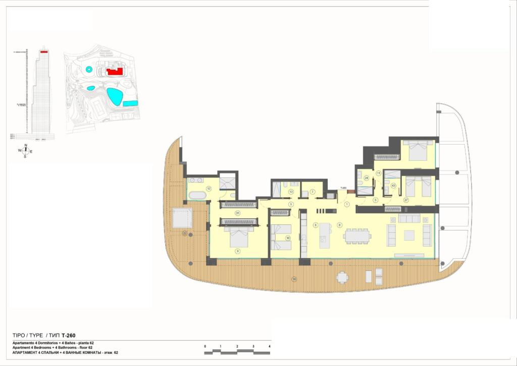 4 bed apartments - flats in Benidorm