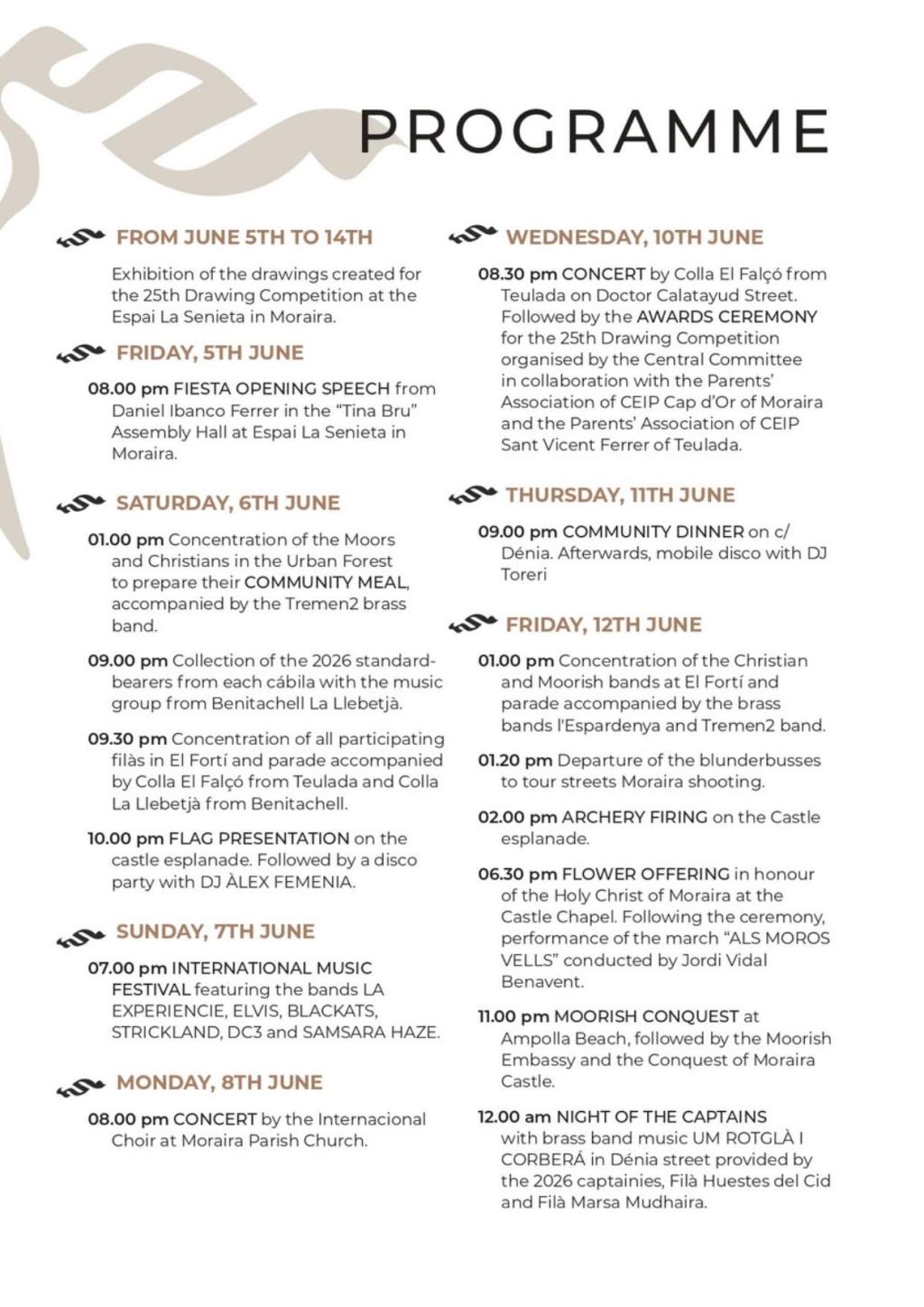 Fiestas in Moraira: Moors & Christians (June 2026)