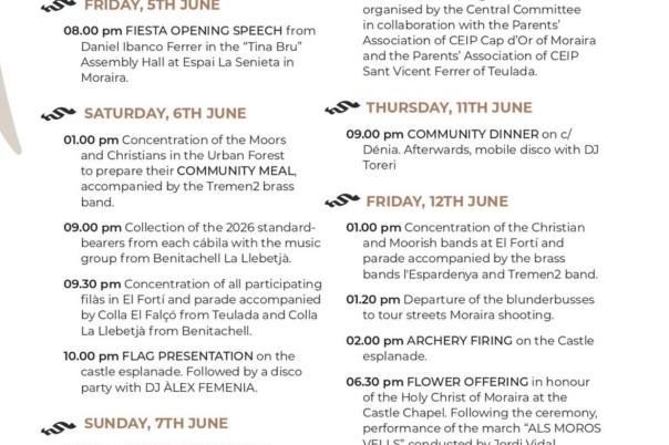 Fiestas in Moraira: Moors & Christians (June 2026)