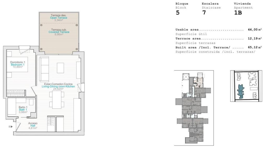 1 bed property in El Verger