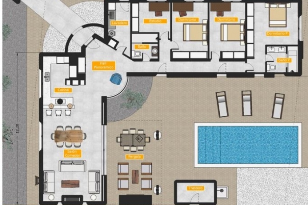 3 bed villa in Polop