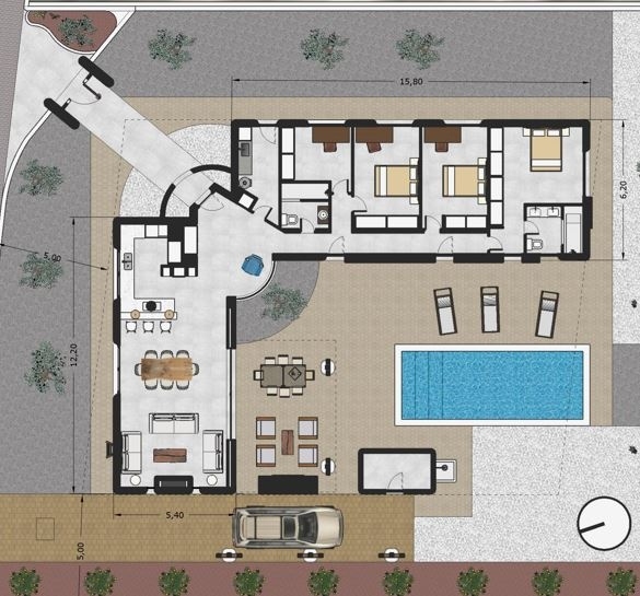 3 bed villa in Polop