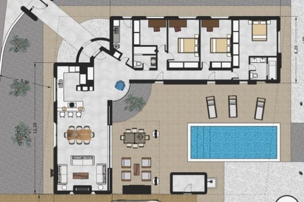 3 bed villa in Polop