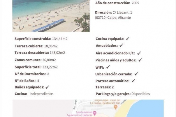 3 bed apartamento in Calpe / Calp