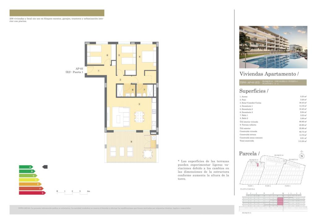 3 bed apartment in Mutxamel
