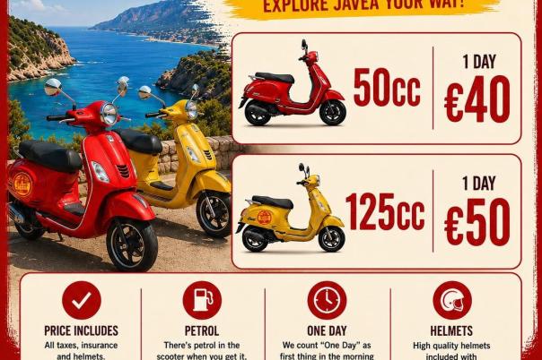Jávea to Calpe Scooter Route – The Ultimate Coastal Day Trip