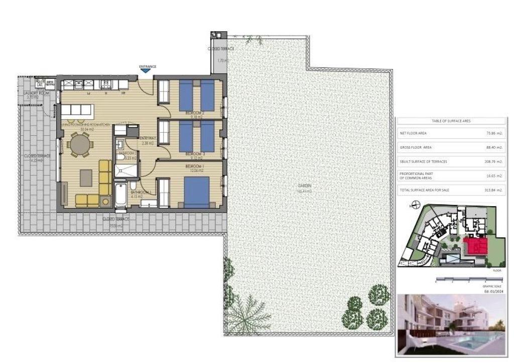 3 bed apartments - flats in Javea