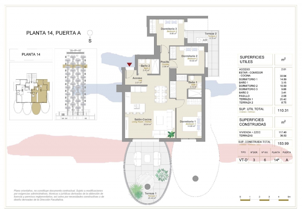 3 bed apartamento in Calpe / Calp