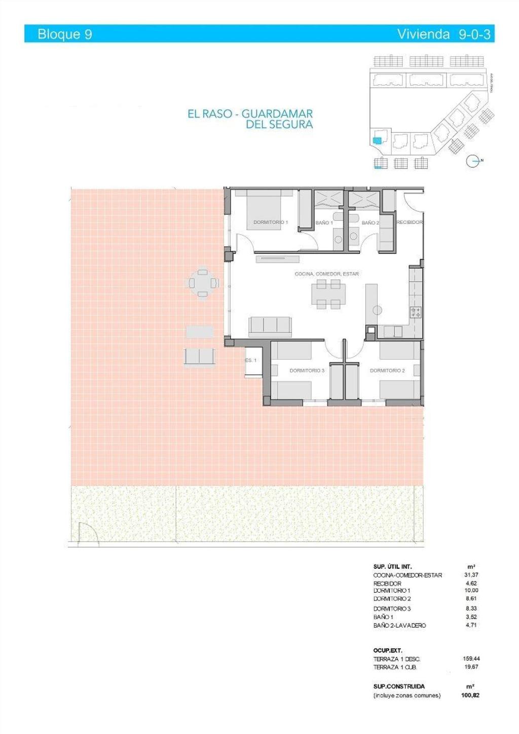 3 bed apartment in Guardamar del Segura