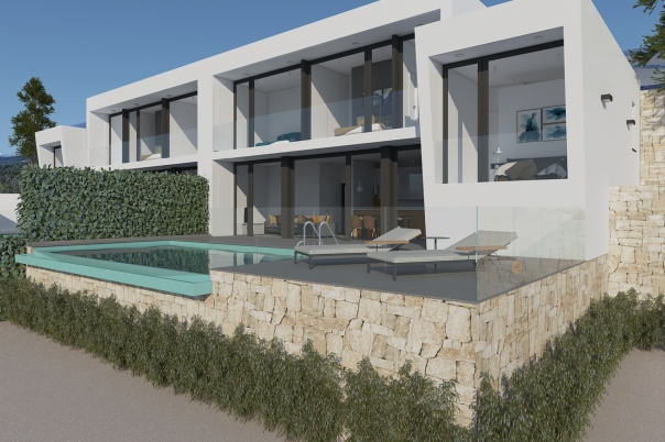 3 bed semi detached villa in Moraira