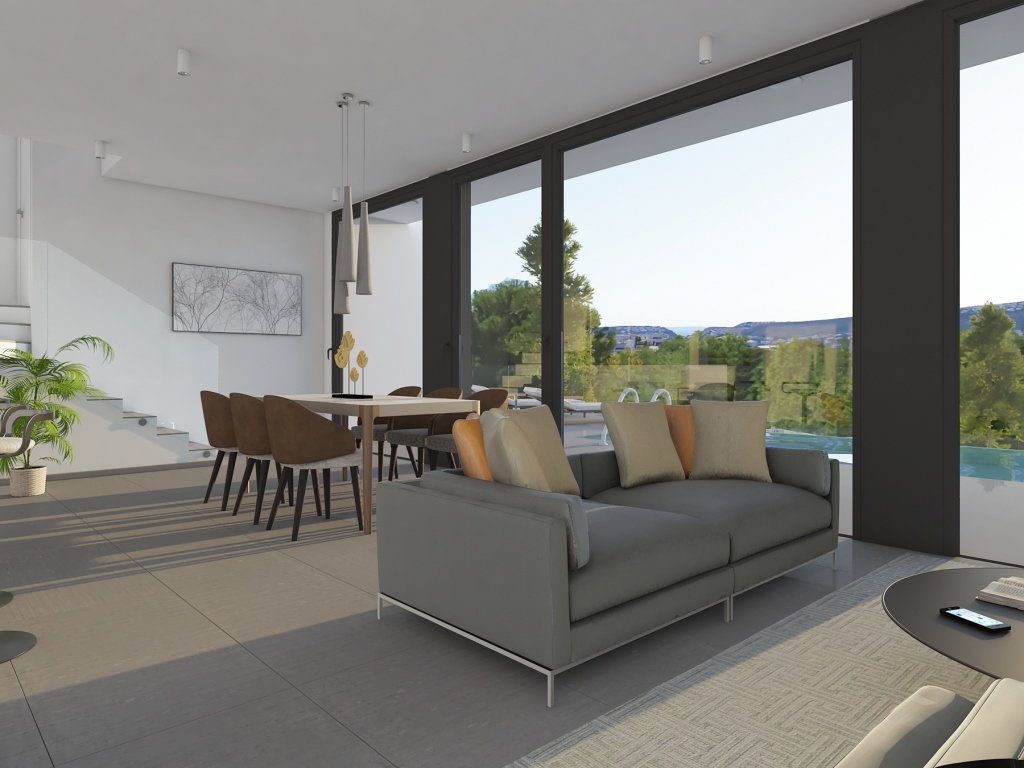 3 bed semi detached villa in Moraira