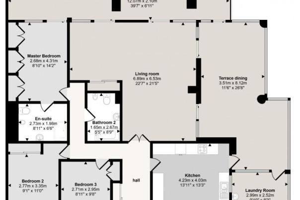 3 bed apartment in Albir