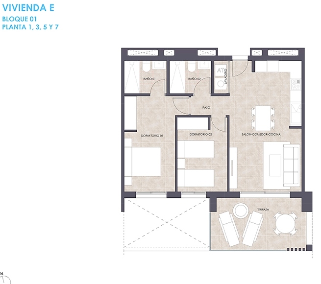2 bed apartamento in Calpe / Calp